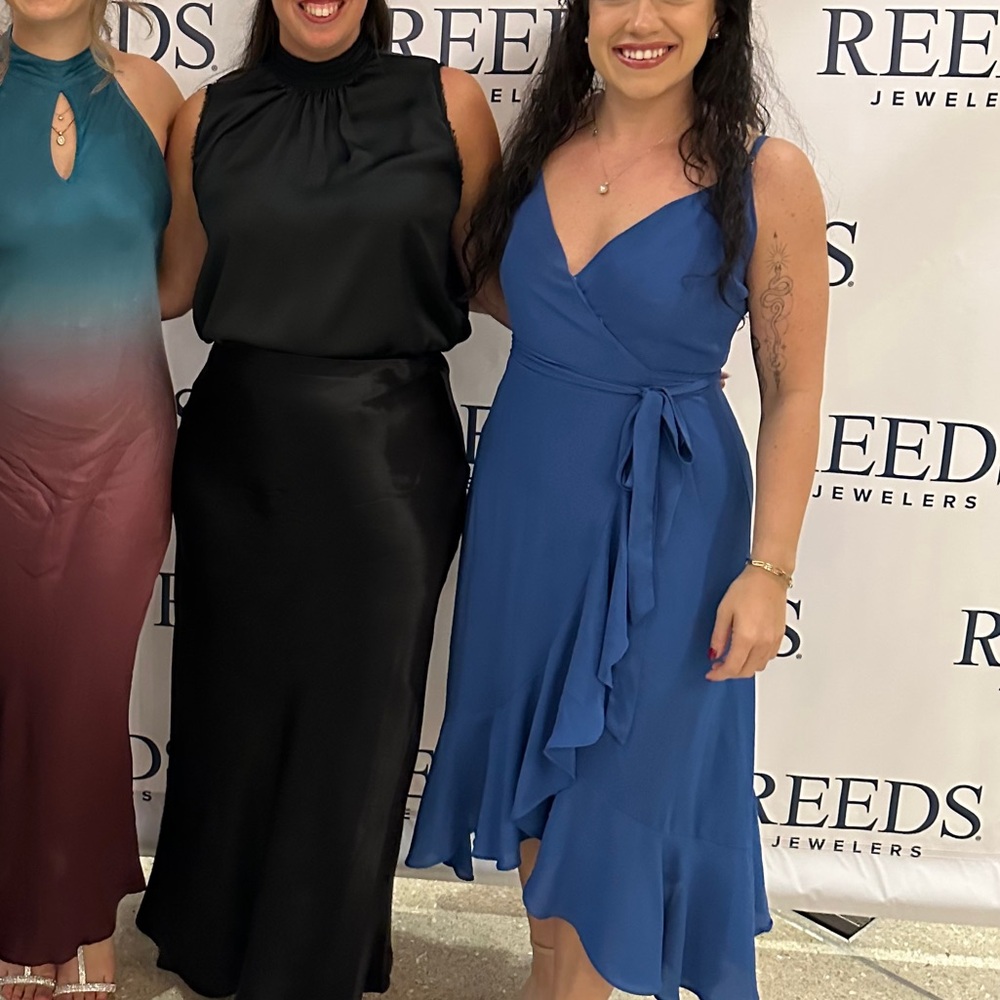 Lulu’s Semi Formal Blue Wrap Dress